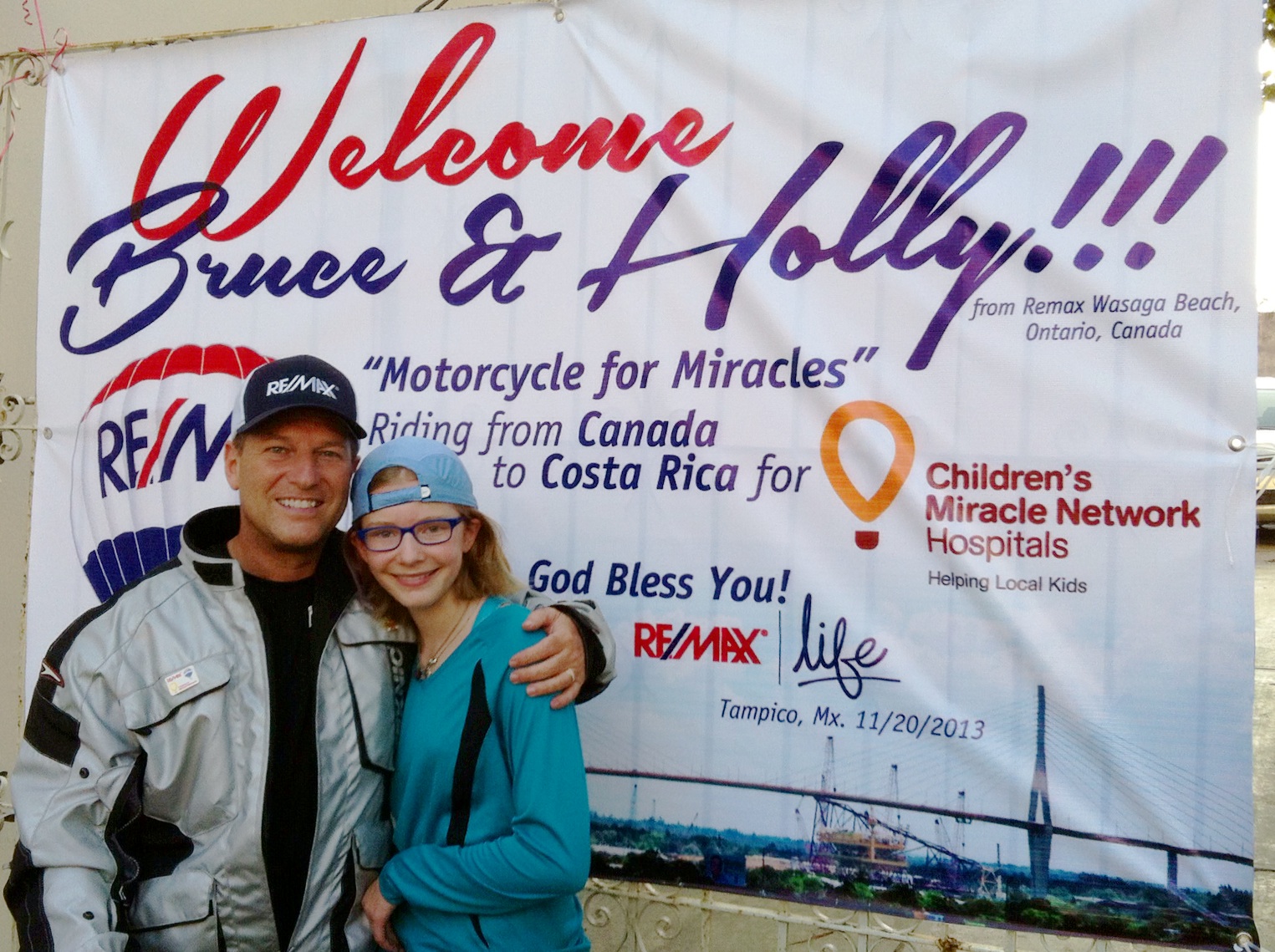 Motorcycle for Miracles riders Bruce and Holly were warmly welcomed in Tampico, Mexico